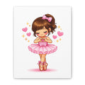 Cute Pink Ballerina Canvas Art — Little Dancer Wall Decor