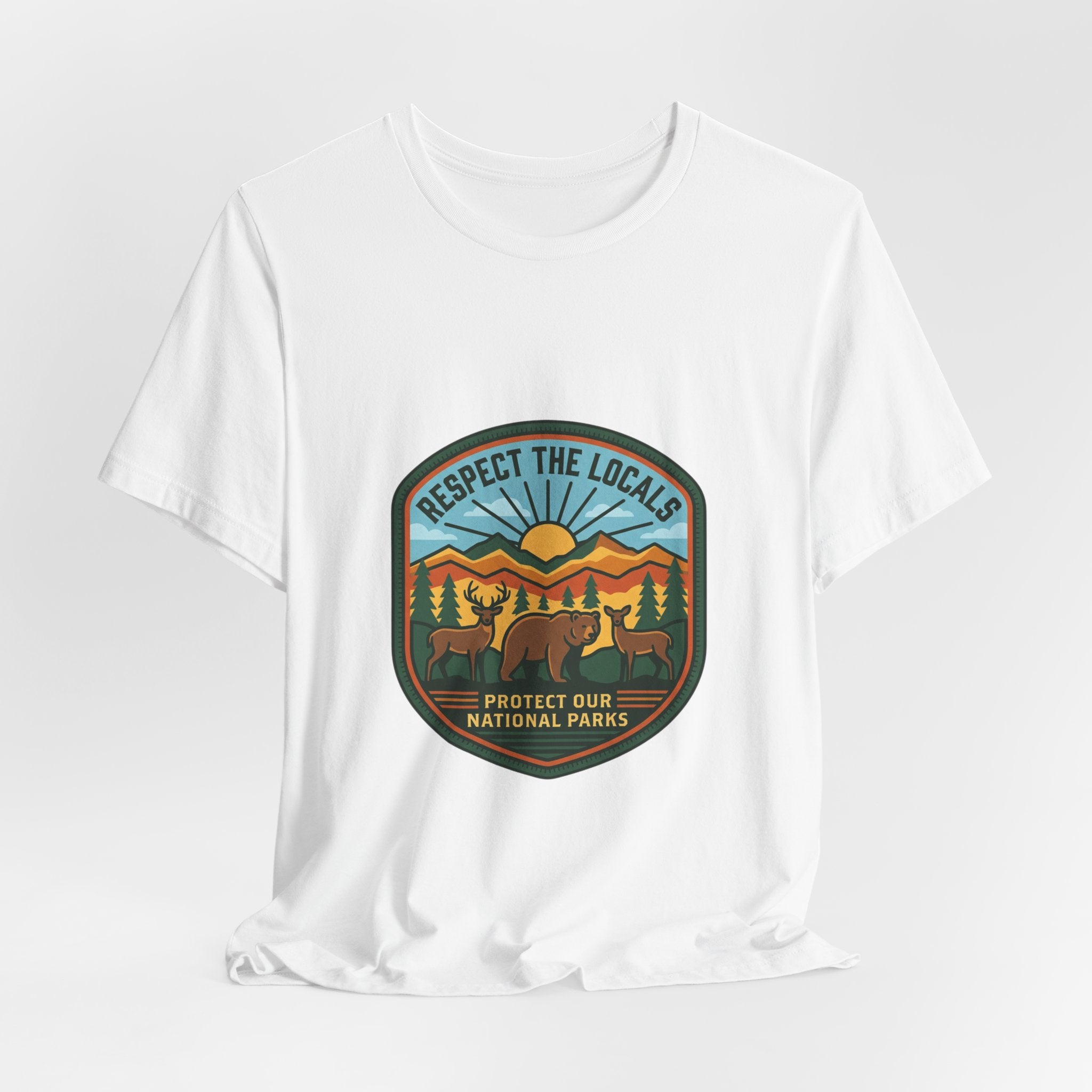 Respect the Locals patch, T-Shirt | Protect Our National Parks, hiking camping