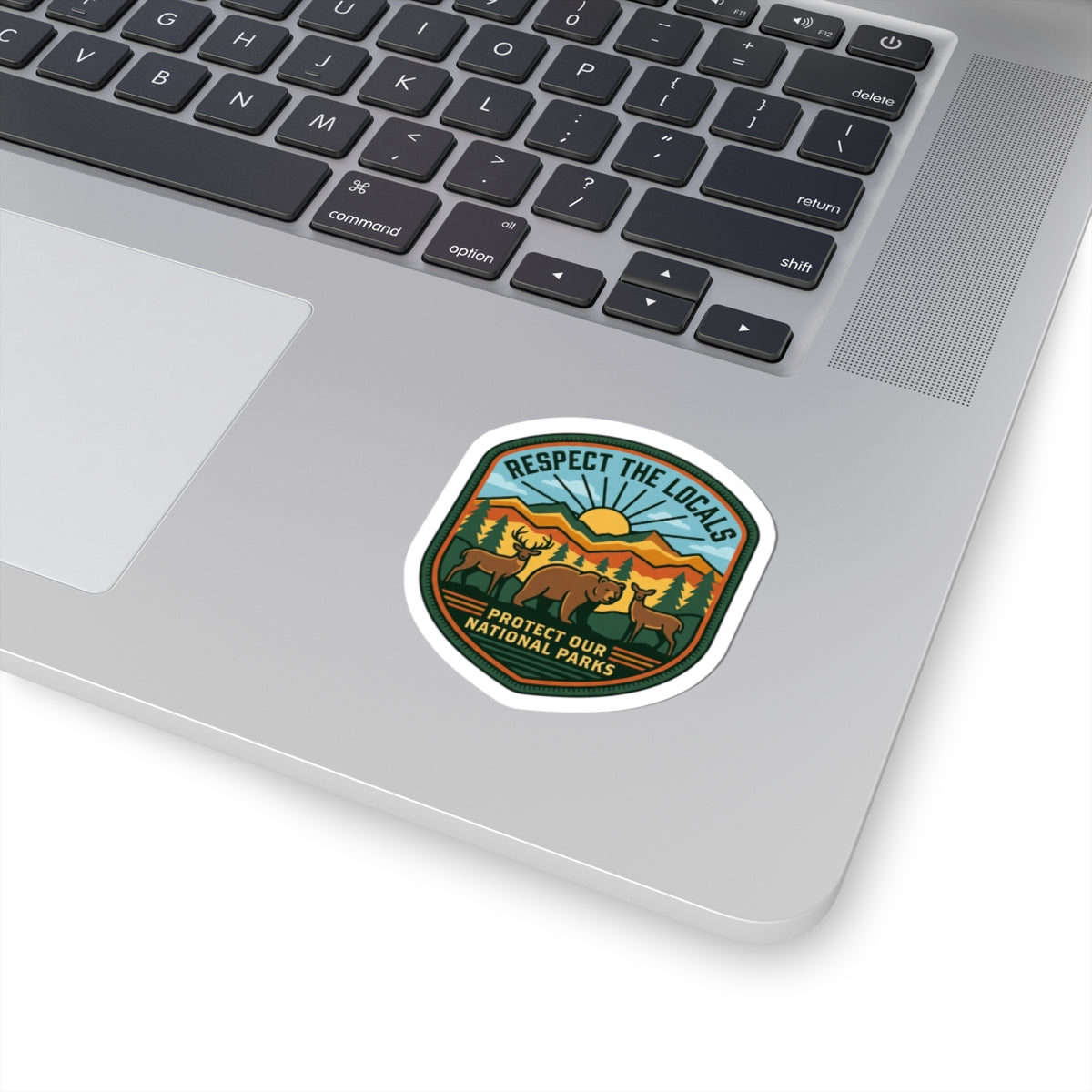 Respect the Locals Protect Our National Parks Sticker | vintage souvenir, hiking