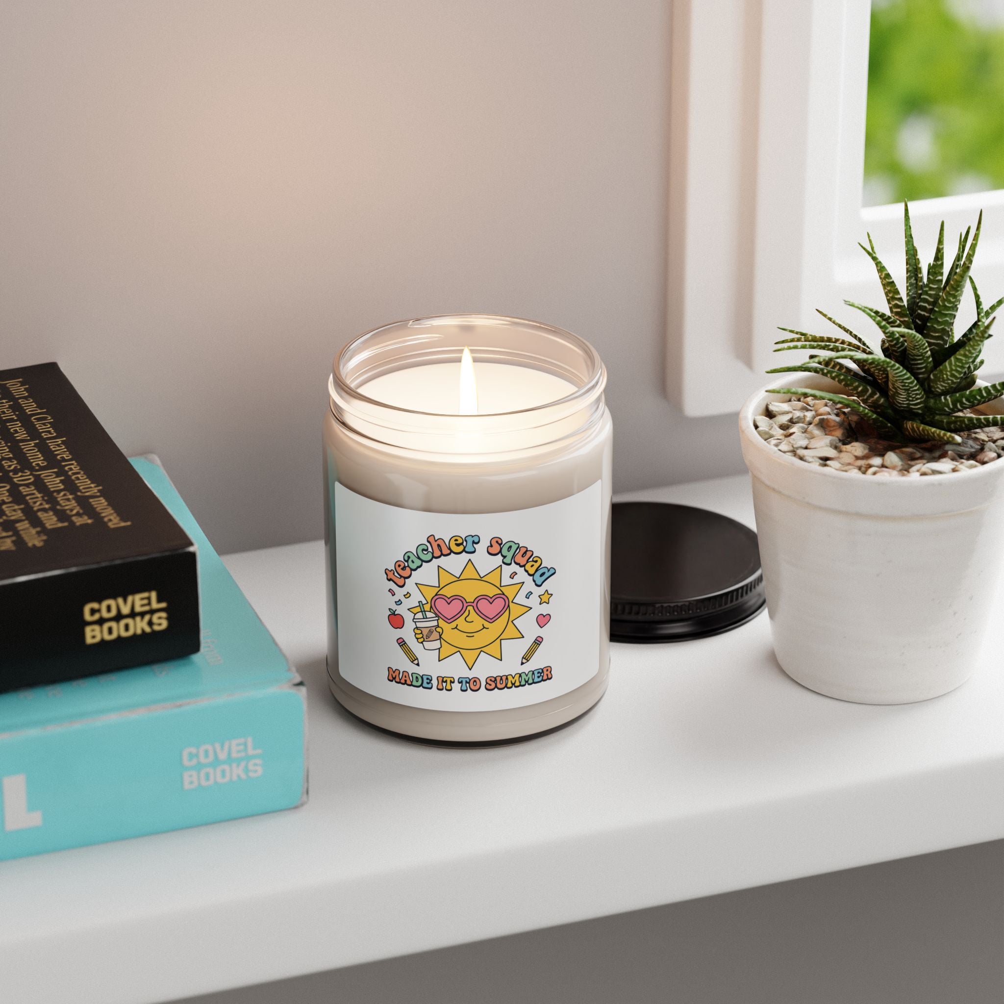 Teacher Squad Sun Candle, Last Day of School, Out for Summer Soy Candle