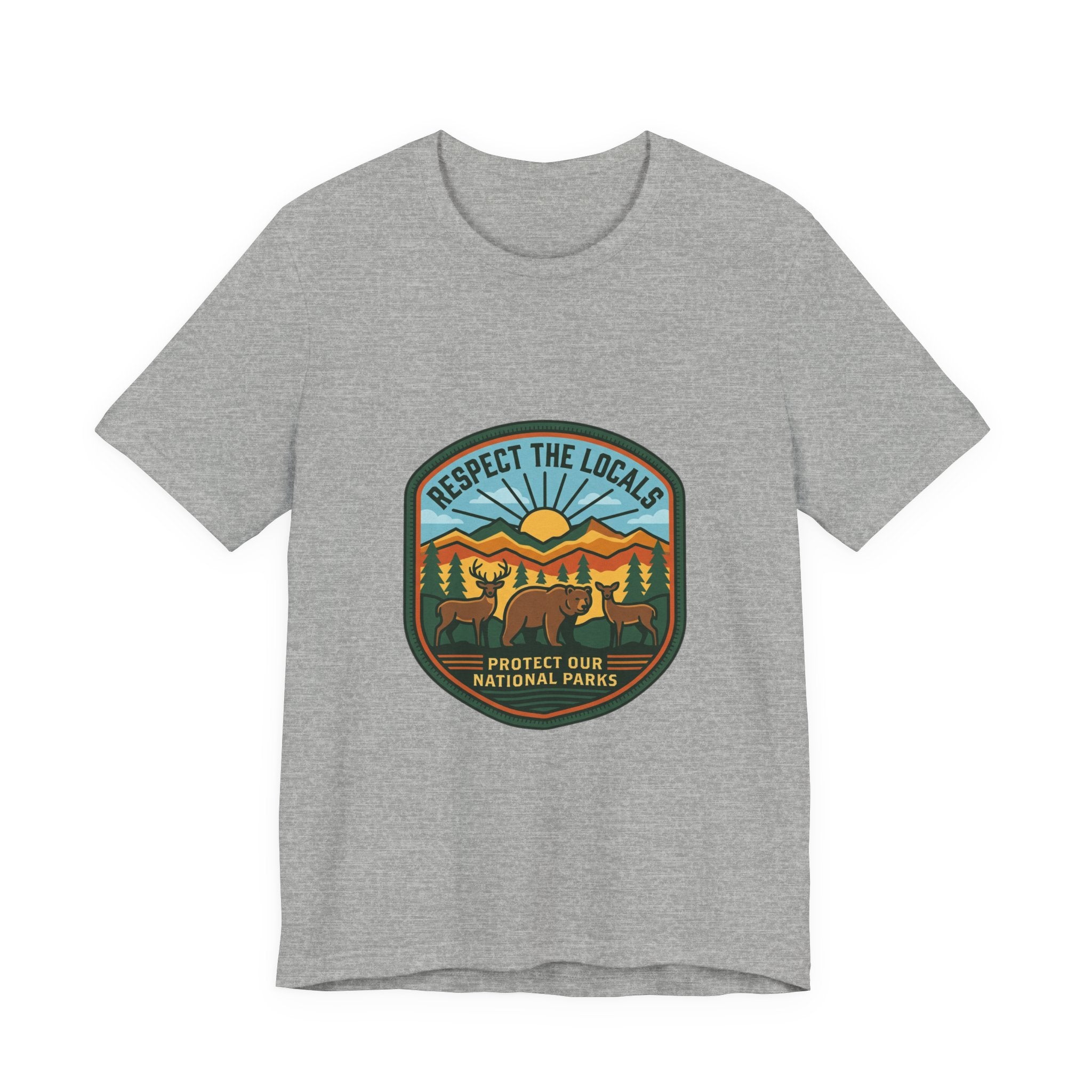 Respect the Locals patch, T-Shirt | Protect Our National Parks, hiking camping