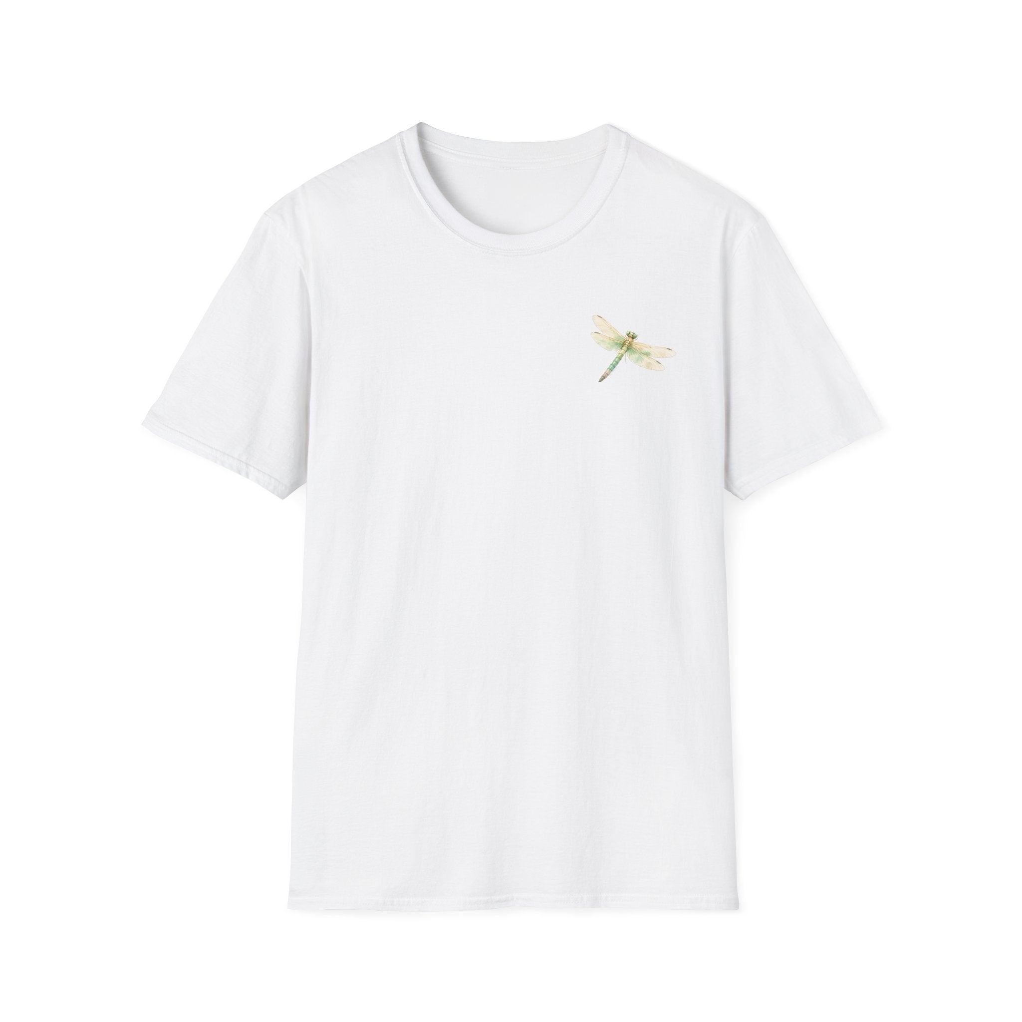 Dragonfly Watercolor T-Shirt — Botanical Nature Tee for Women & Men