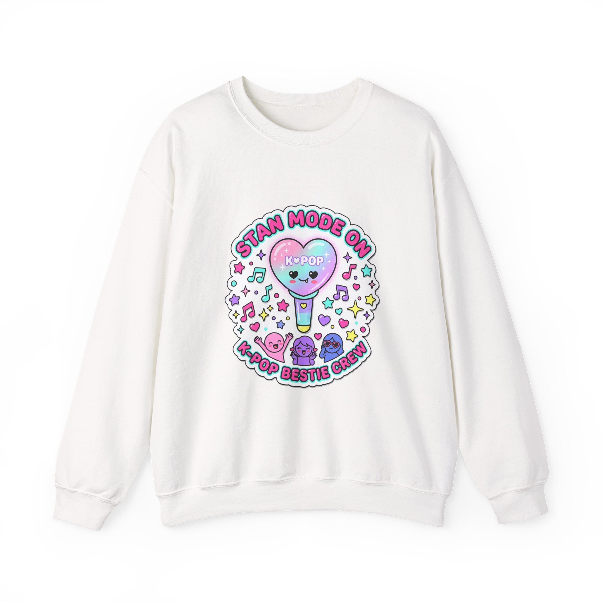 Stan Mode On Crewneck Sweatshirt | K-pop stan, lightstick, bias vibes