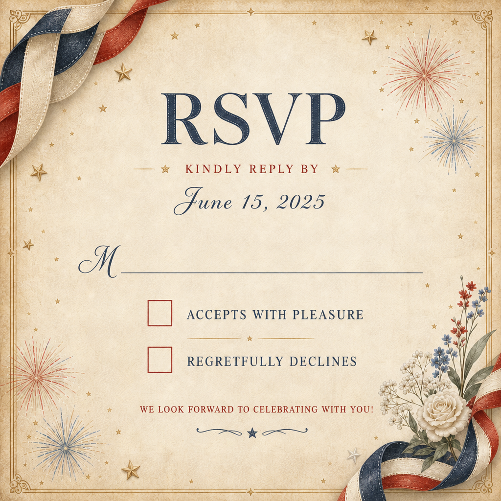 Vintage Americana Wedding Invitation Suite